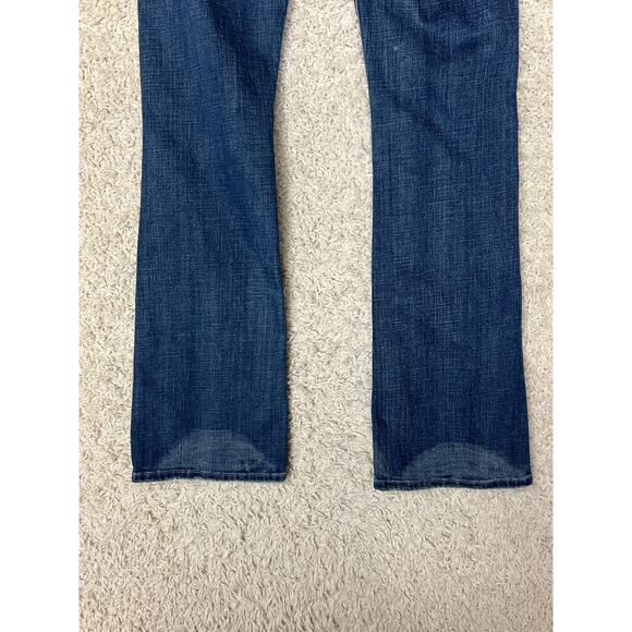 Vtg Express Boot Leg Jeans Womens 4 Long Blue Denim Low Rise Y2K 90s Retro - Picture 6 of 16